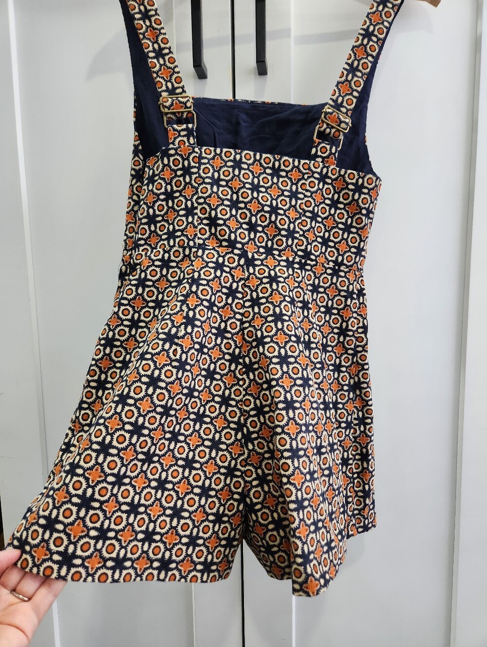 NEW Urban Outfitters BDG Daley Corduroy Retro 60s Geometric Skirt Romper XS - Picture 13 of 15